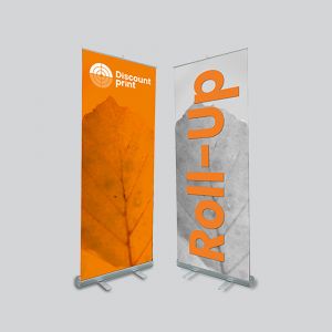 Eksklusiv premium roll-up med tryk – perfekt til professionel præsentation på messer og events
