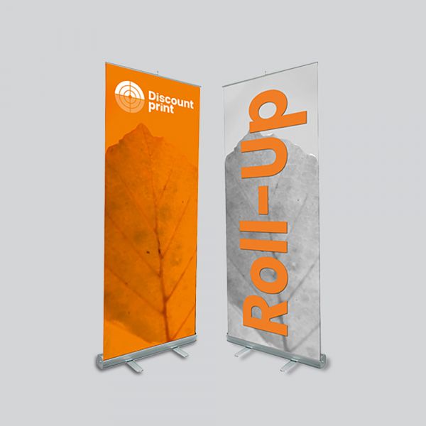 Eksklusiv premium roll-up med tryk – perfekt til professionel præsentation på messer og events